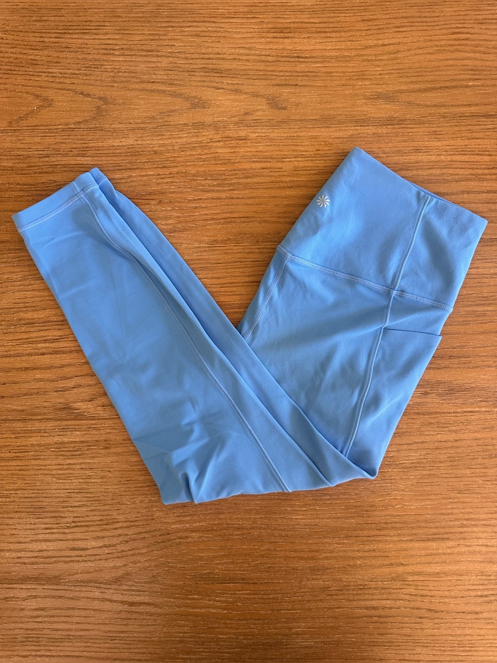 Athleta Salutation Stash 7/8 Leggings Blue Size Small S High Rise Pockets